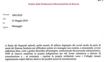 Comunicato stampa OPI Genova