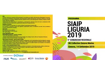 SIAIP Liguria 2019, 5 Congresso Regionale