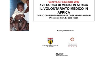 XVII Corso Medici in Africa - Genova, Sala Nautilus Acquario di Genova 6/7 novembre 2020