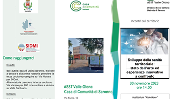 Sviluppo della sanità territoriale, Saronno, convegno il 30 Novembre 2023