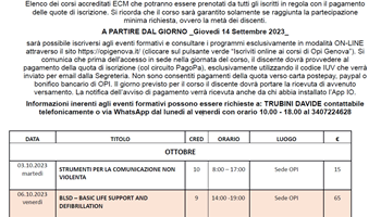 Al via i corsi di formazione di OPI Genova programmati per il II semestre 2023