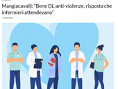 Mangiacavalli: “Bene DL anti-violenze, risposta che infermieri attendevano”